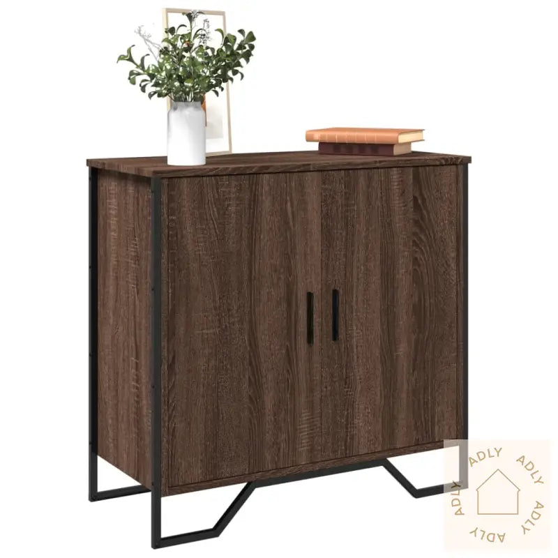 Skjenk Brun Eik 78X35,5X74,5 Cm Konstruert Tre