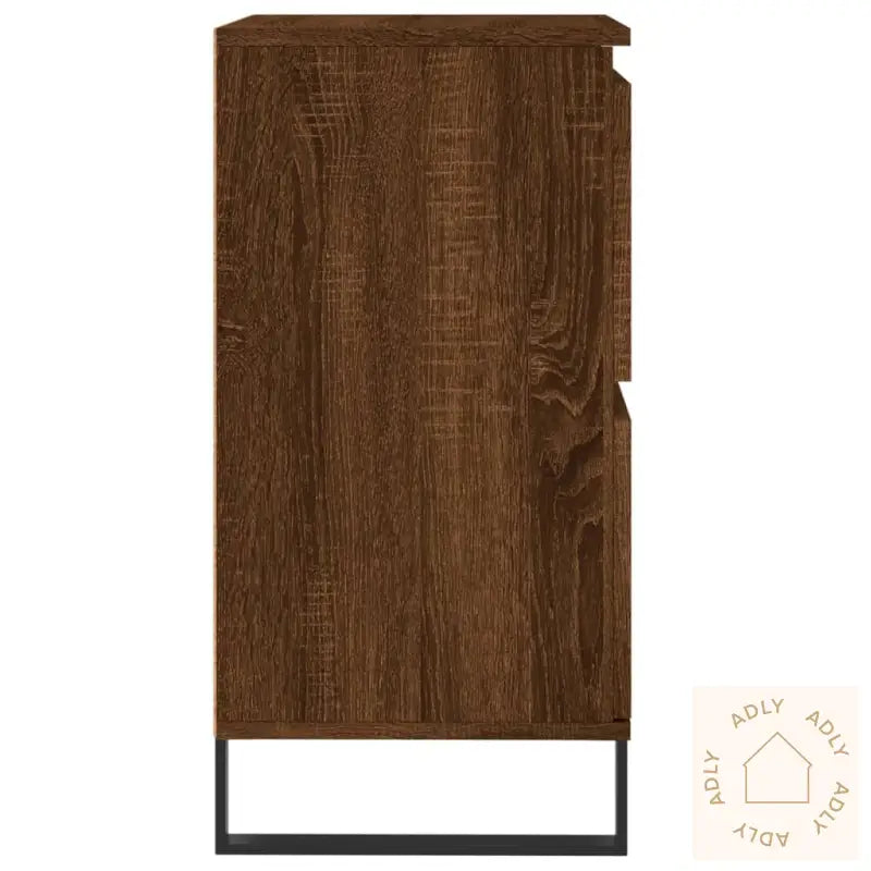 Skjenk Brun Eik 60X35X70 Cm Konstruert Tre