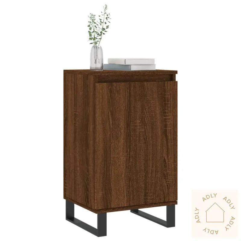 Skjenker 2 Stk Brun Eik 40X35X70 Cm Konstruert Tre
