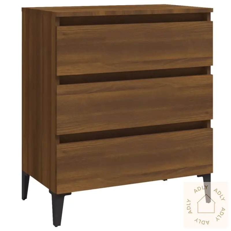 Skjenk Brun Eik 60X35X69 Cm Konstruert Tre