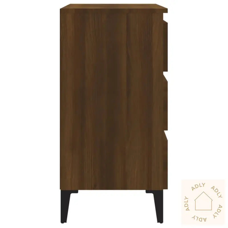 Skjenk Brun Eik 60X35X69 Cm Konstruert Tre