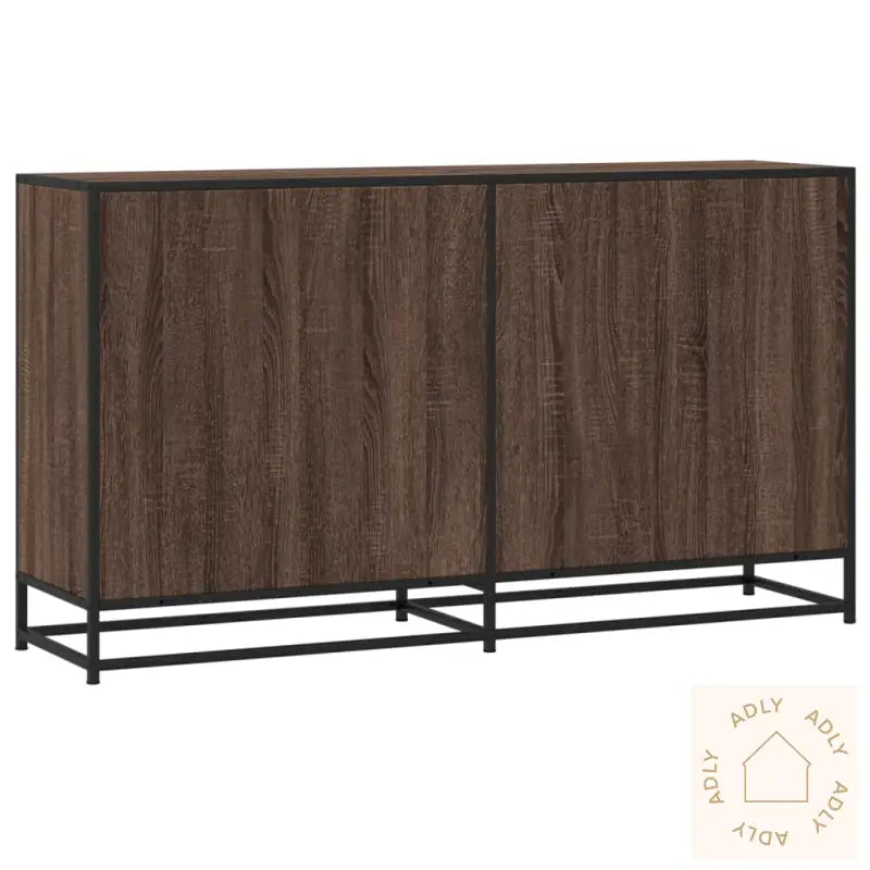 Skjenk Brun Eik 134X35X76 Cm Konstruert Tre