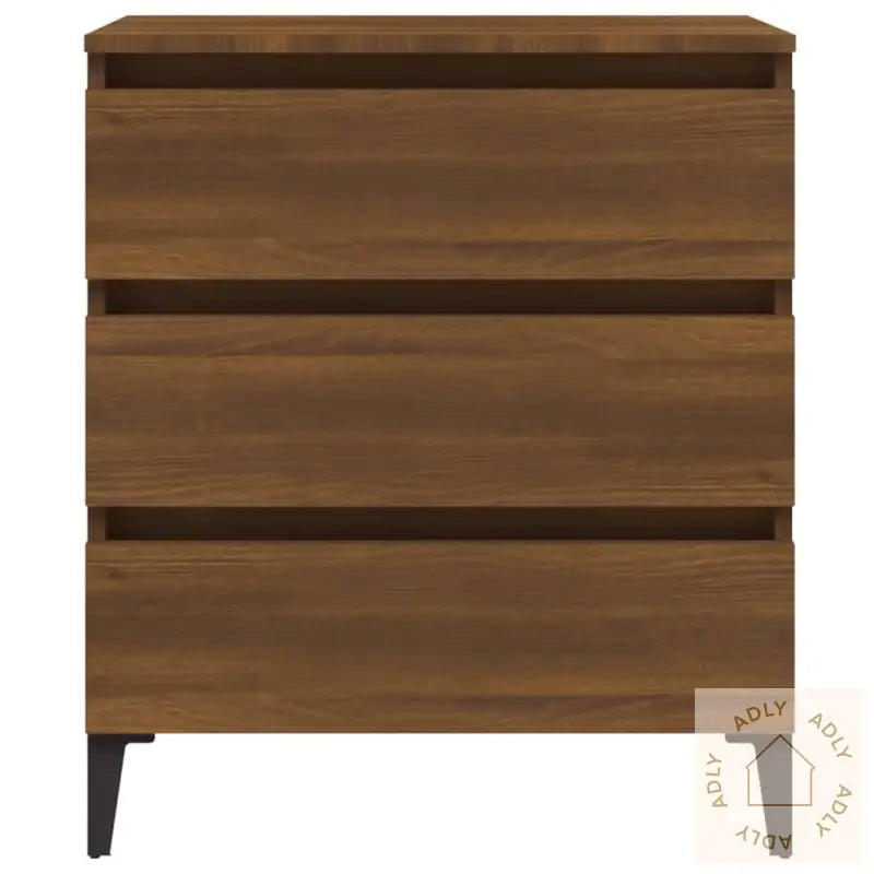 Skjenk Brun Eik 60X35X69 Cm Konstruert Tre