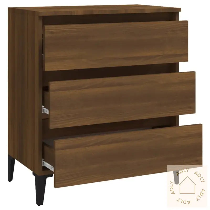 Skjenk Brun Eik 60X35X69 Cm Konstruert Tre