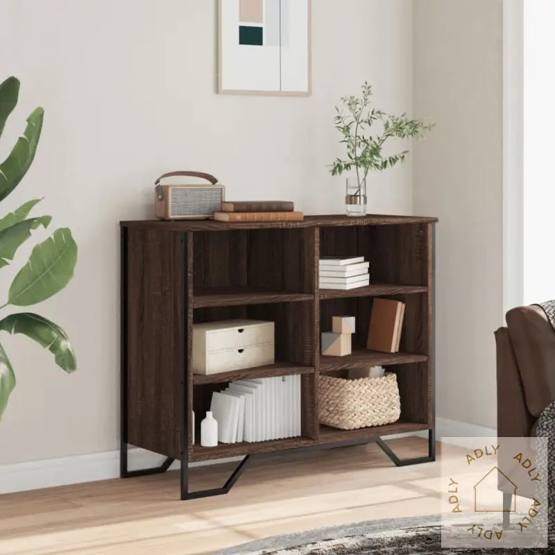 Skjenk Brun Eik 91X35,5X74,5 Cm Konstruert Tre