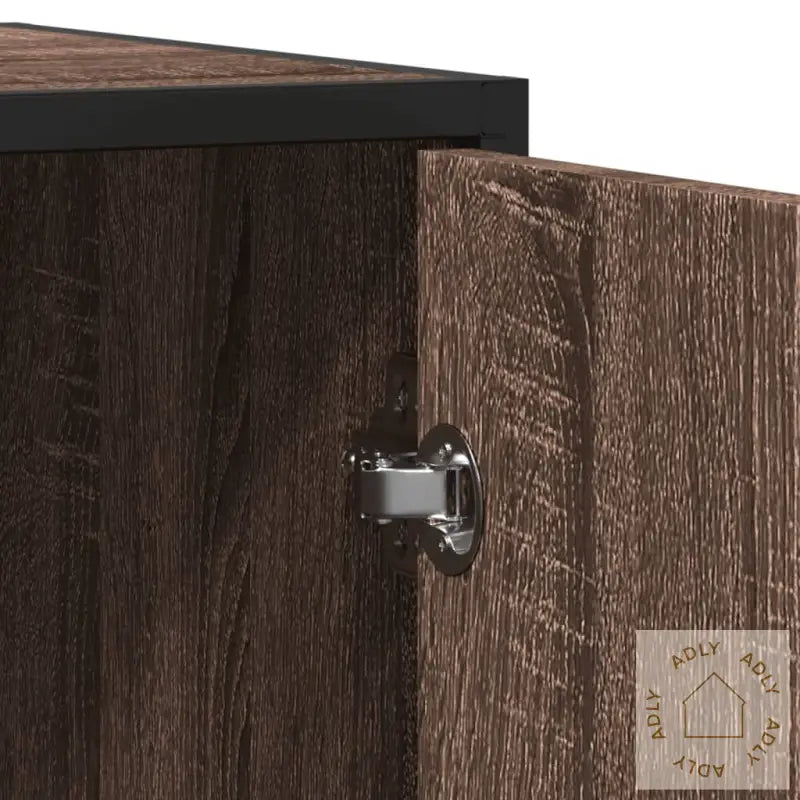 Skjenk Brun Eik 134X35X76 Cm Konstruert Tre