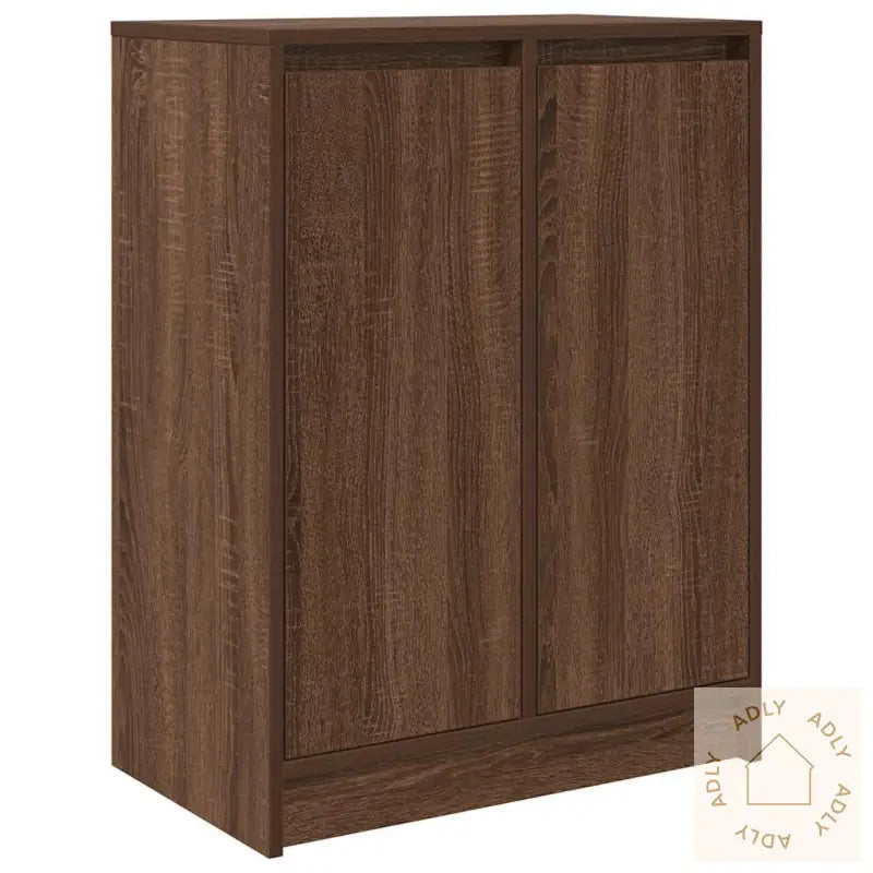 Skjenk Brun Eik 57X34X76 Cm Konstruert Tre