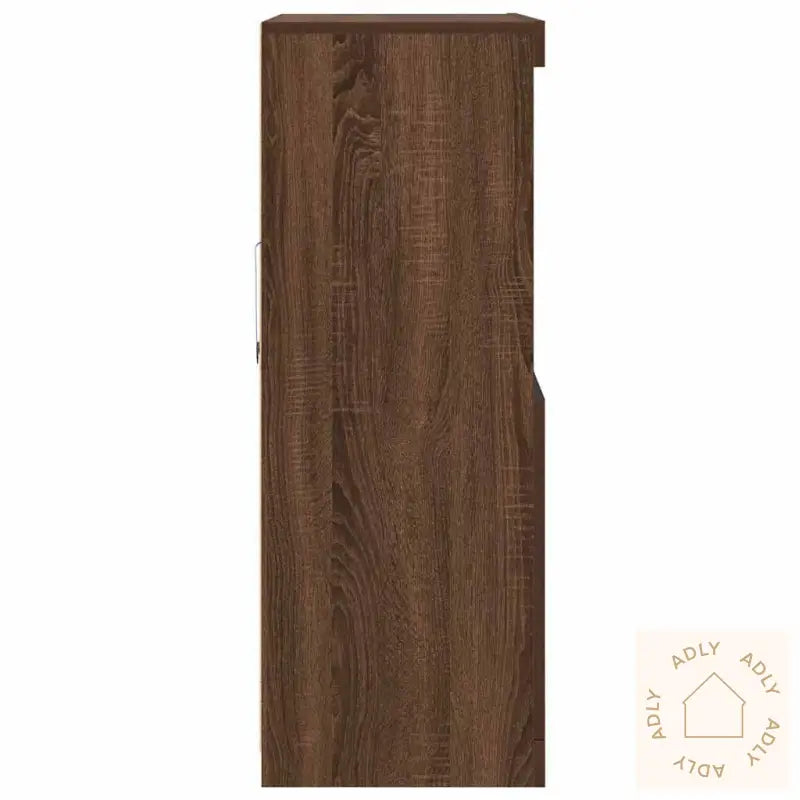 Skjenk Brun Eik 81X37X100 Cm Konstruert Tre