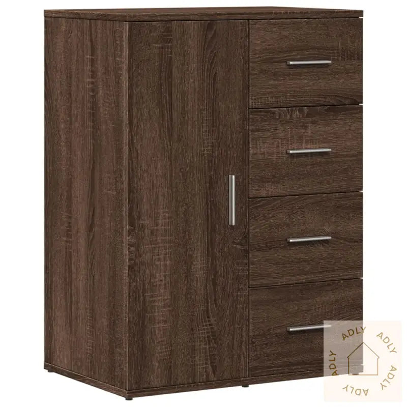 Skjenk Brun Eik 59X39X80 Cm Konstruert Tre