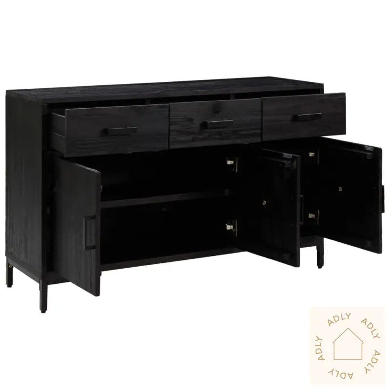 Skjenk Svart 110X35X70 Cm Heltre Furu