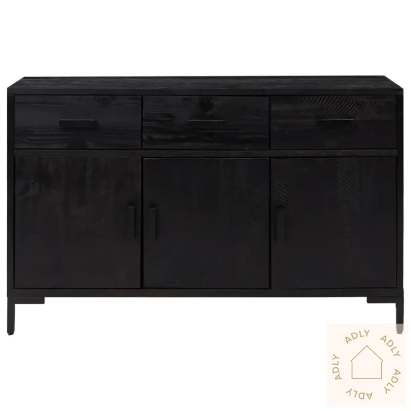 Skjenk Svart 110X35X70 Cm Heltre Furu