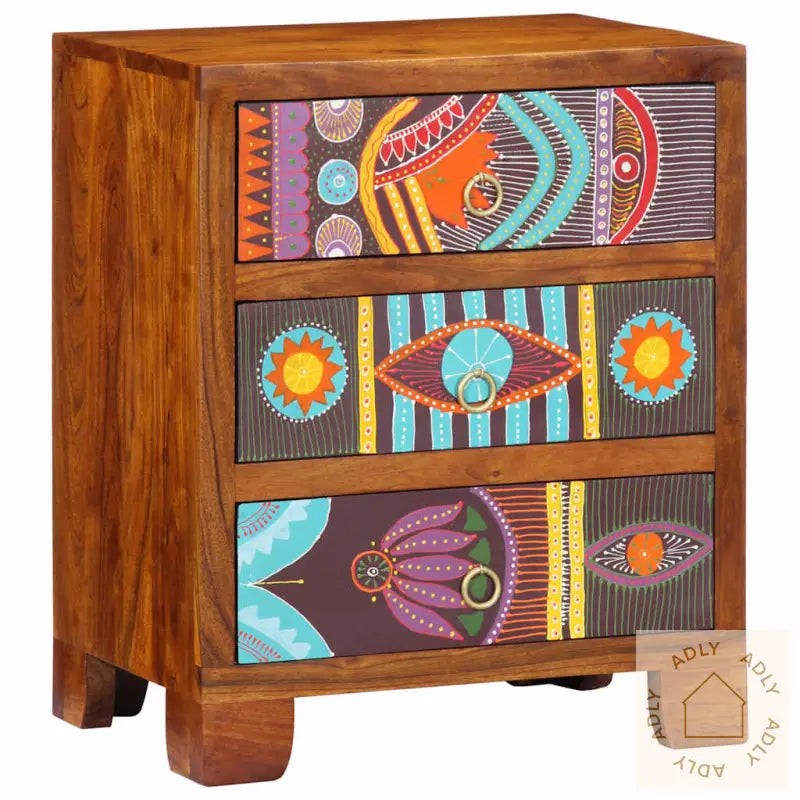 Skjenk Flerfarget 50X35X60 Cm Heltre Akasie