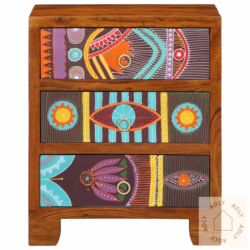 Skjenk Flerfarget 50X35X60 Cm Heltre Akasie