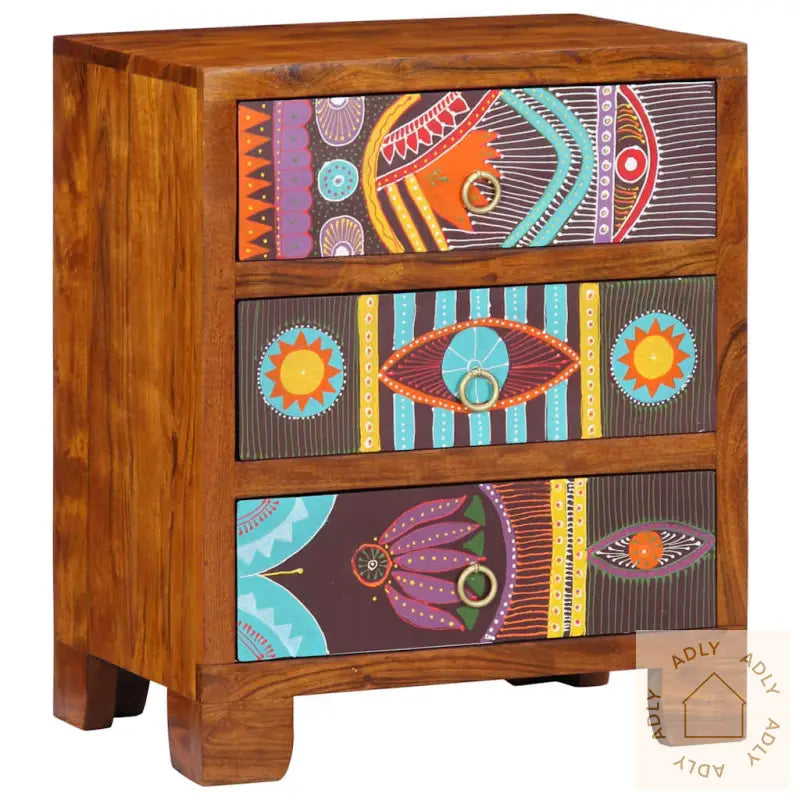 Skjenk Flerfarget 50X35X60 Cm Heltre Akasie