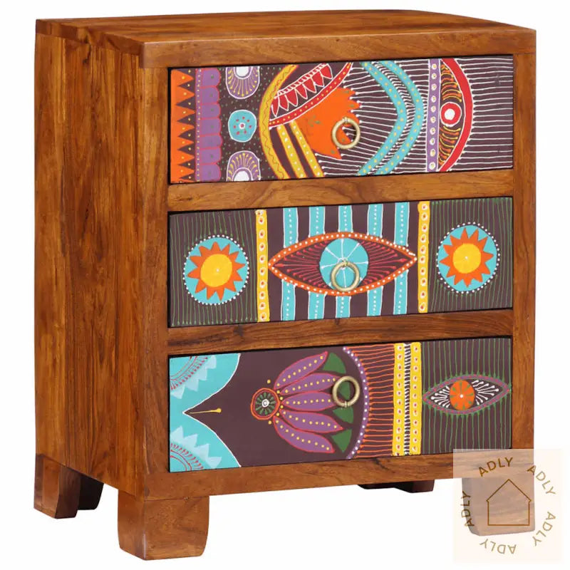 Skjenk Flerfarget 50X35X60 Cm Heltre Akasie