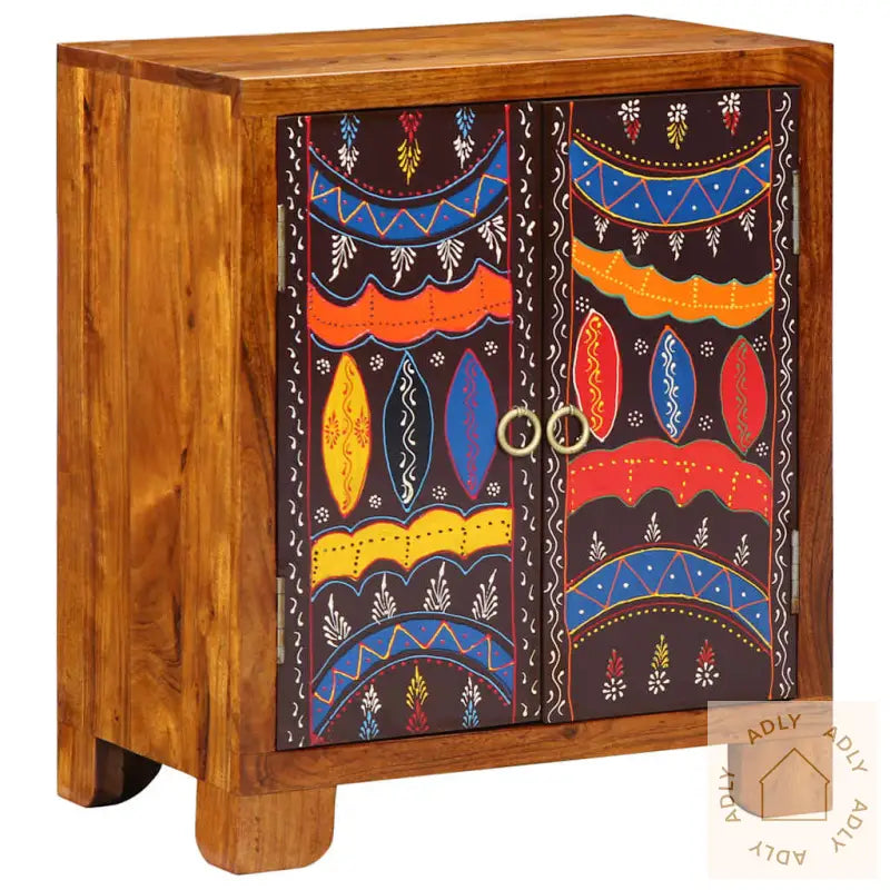 Skjenk Flerfarget 50X35X60 Cm Heltre Akasie