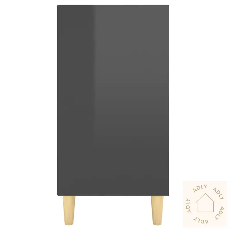 Skjenk Høyglans Grå 103,5X35X70 Cm Konstruert Tre