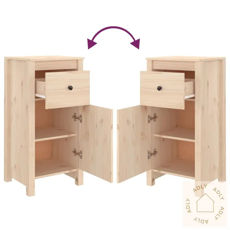 Skjenker 2 Stk 40X35X80 Cm Heltre Furu