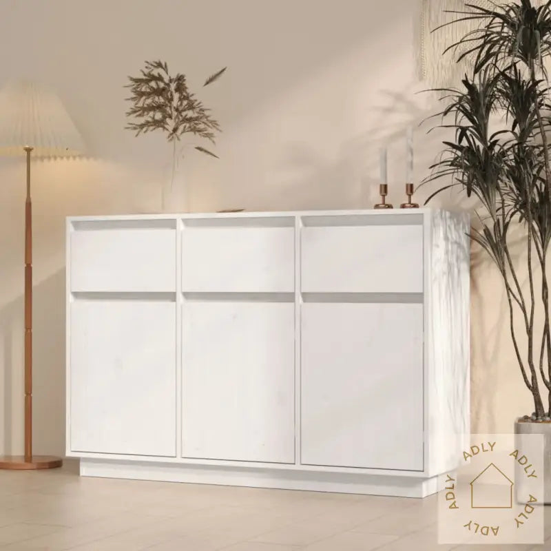 Skjenk Hvit 110X34X75 Cm Heltre Furu