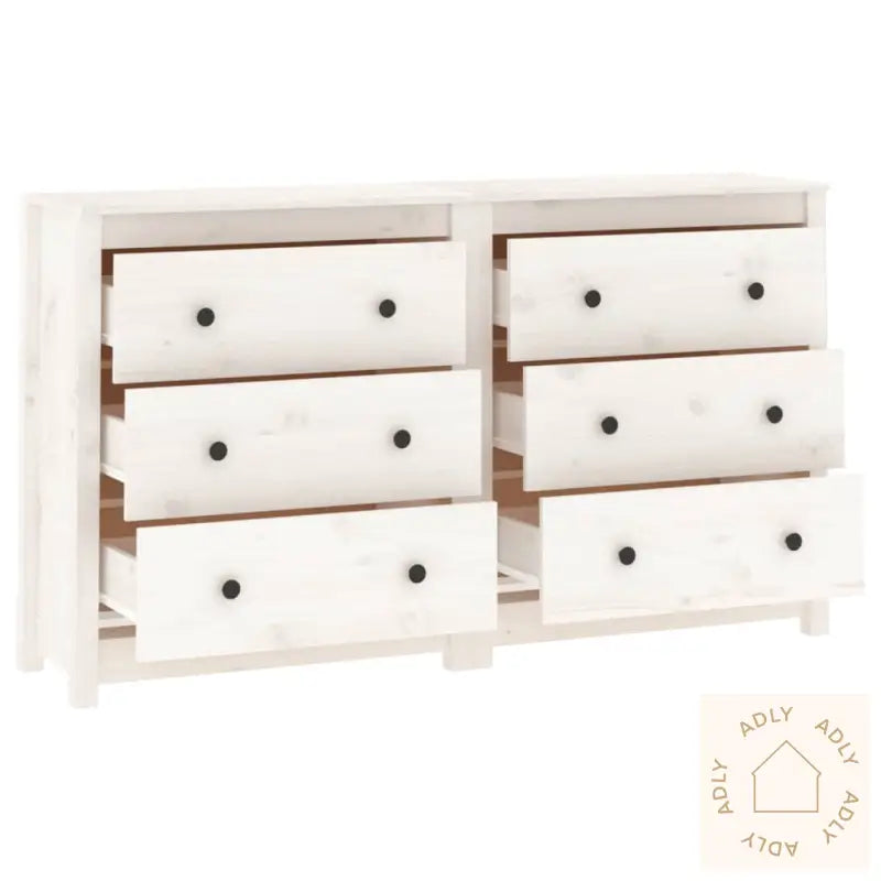 Skjenk Hvit 140X35X80 Cm Heltre Furu