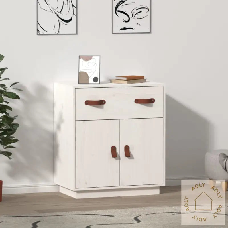 Skjenk Hvit 65,5X40X75 Cm Heltre Furu