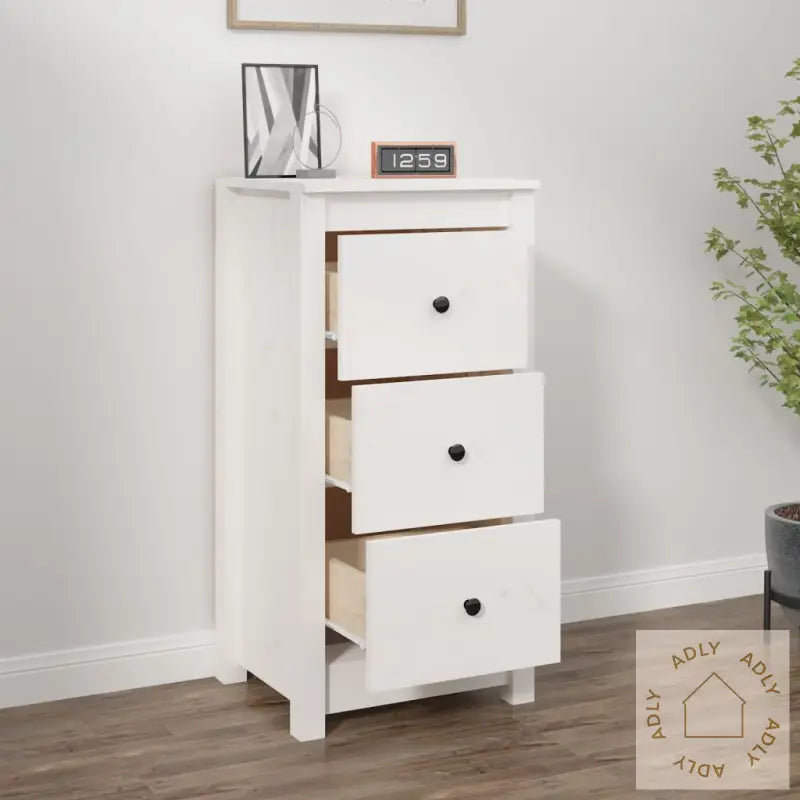 Skjenk Hvit 40X35X80 Cm Heltre Furu