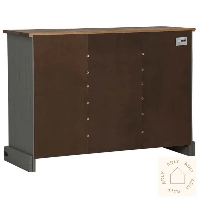 Skjenk Halden Med 2 Skyvedører Grå 112X40X80 Cm Heltre