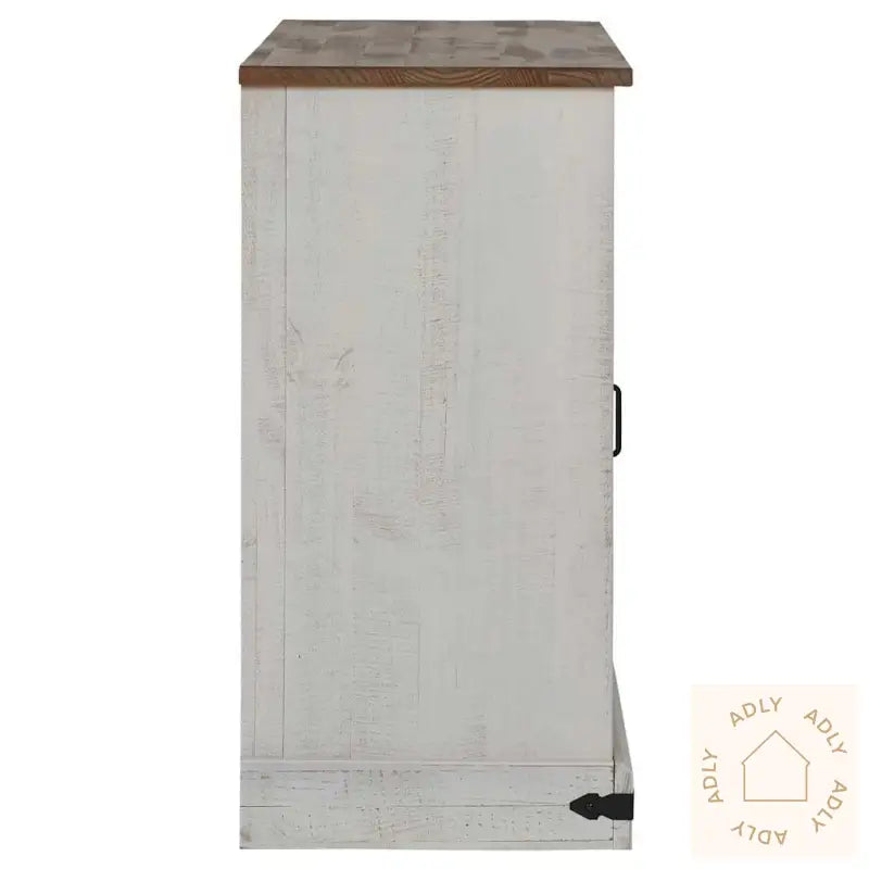 Skjenk Halden Med 2 Skyvedører Hvit 112X40X80 Cm Heltre