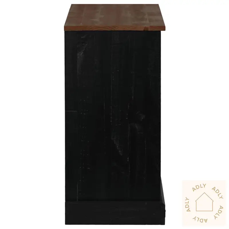 Skjenk Halden Med Skyvedør Svart 80X40X80 Cm Heltre