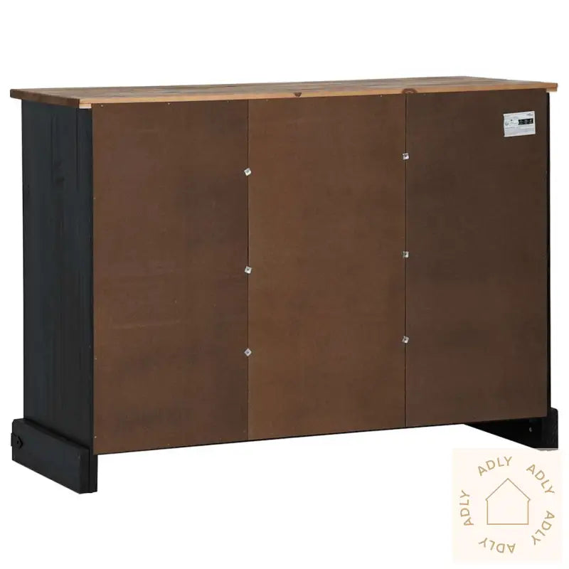 Skjenk Halden Med 2 Skyvedører Svart 112X40X80 Cm Heltre