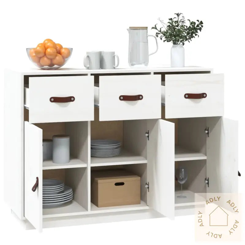 Skjenk Hvit 100X40X75 Cm Heltre Furu