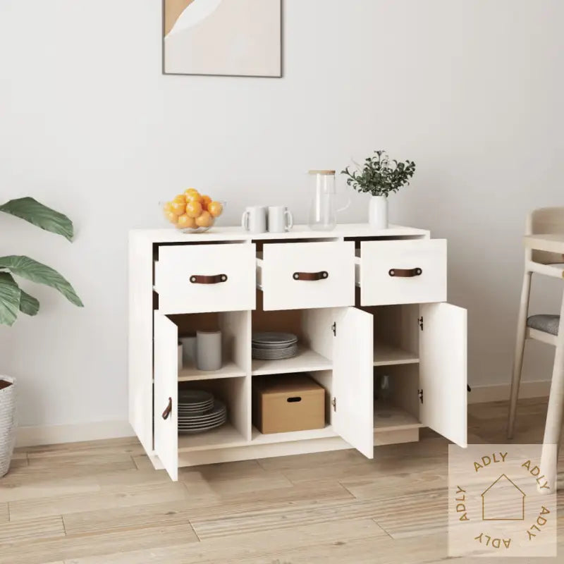 Skjenk Hvit 100X40X75 Cm Heltre Furu