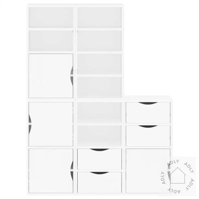 Sideskap 5 Stk Odda Hvit 40X24X79 Cm Heltre Furu
