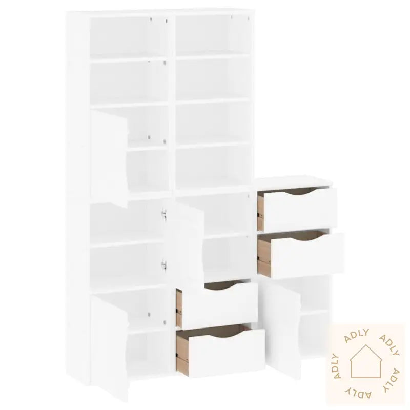 Sideskap 5 Stk Odda Hvit 40X24X79 Cm Heltre Furu