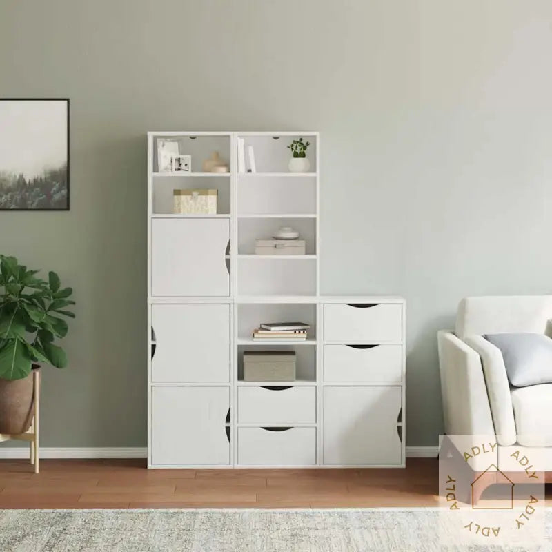 Sideskap 5 Stk Odda Hvit 40X24X79 Cm Heltre Furu