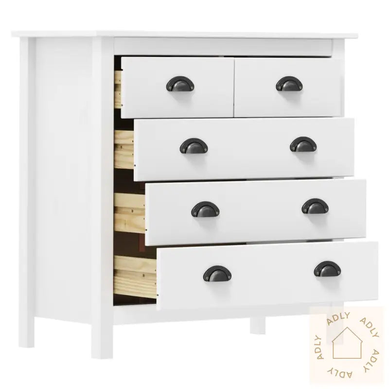 Skjenk Hill Hvit 79X40X80 Cm Heltre Furu