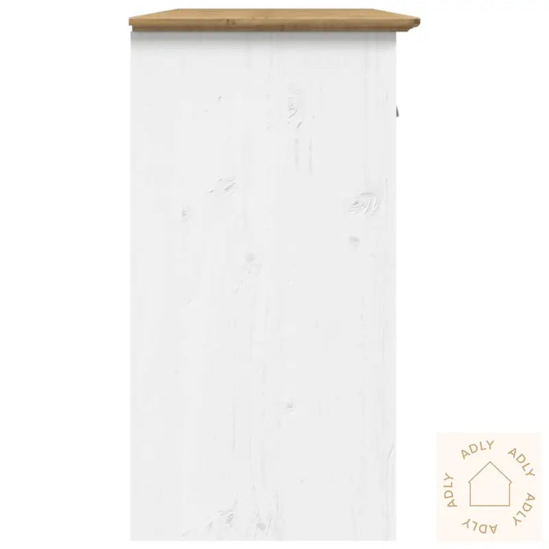 Bokhylle Bodo Hvit Og Brun 115,5X44X80 Cm Heltre Furu