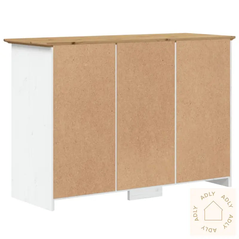 Bokhylle Bodo Hvit Og Brun 115,5X44X80 Cm Heltre Furu