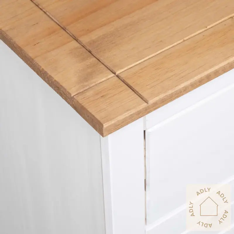 Skjenk Hvit 135X40X80 Cm Heltre Furu Panama Range