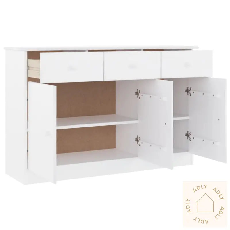 Skjenk Alta Hvit 112X35X73 Cm Heltre Furu