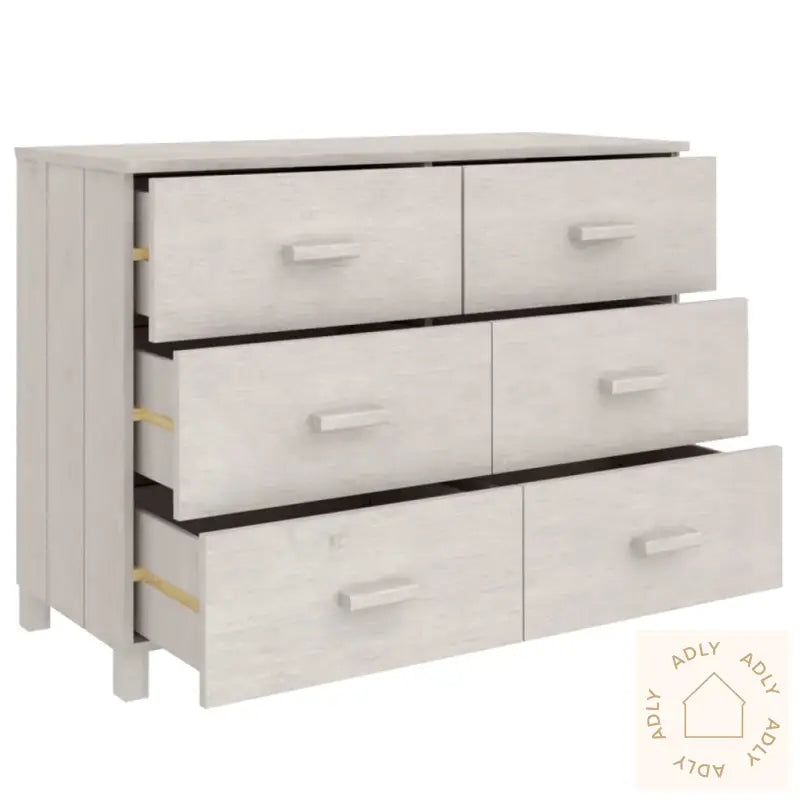 Skjenk Hamar Hvit 113X40X80 Cm Heltre Furu