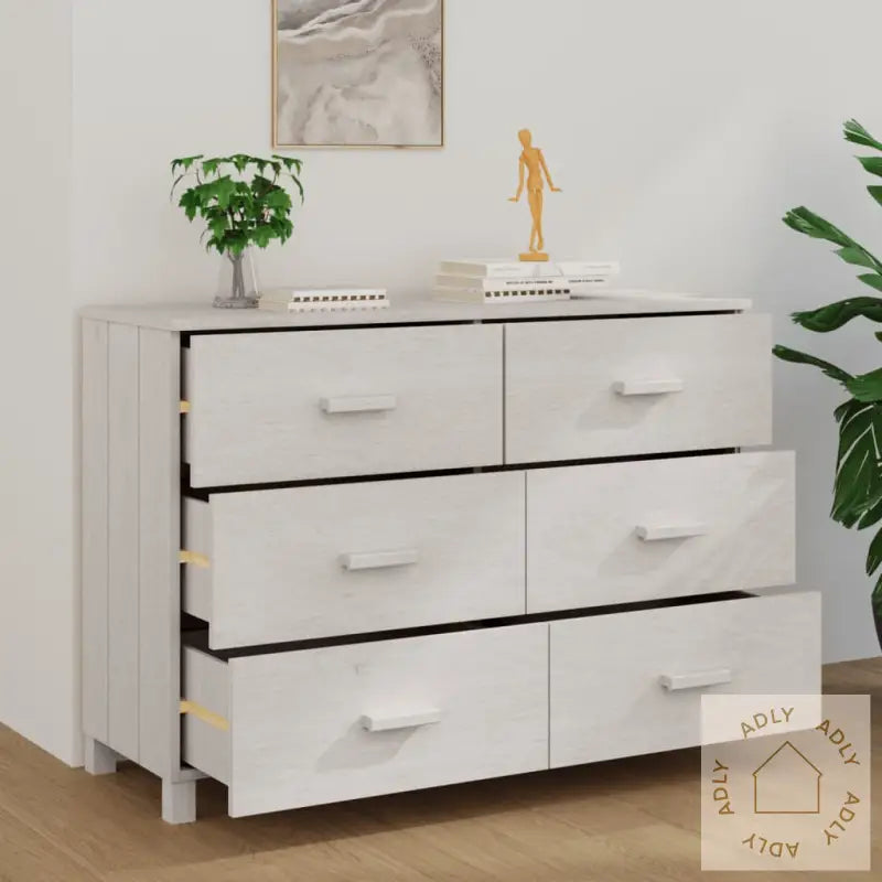 Skjenk Hamar Hvit 113X40X80 Cm Heltre Furu