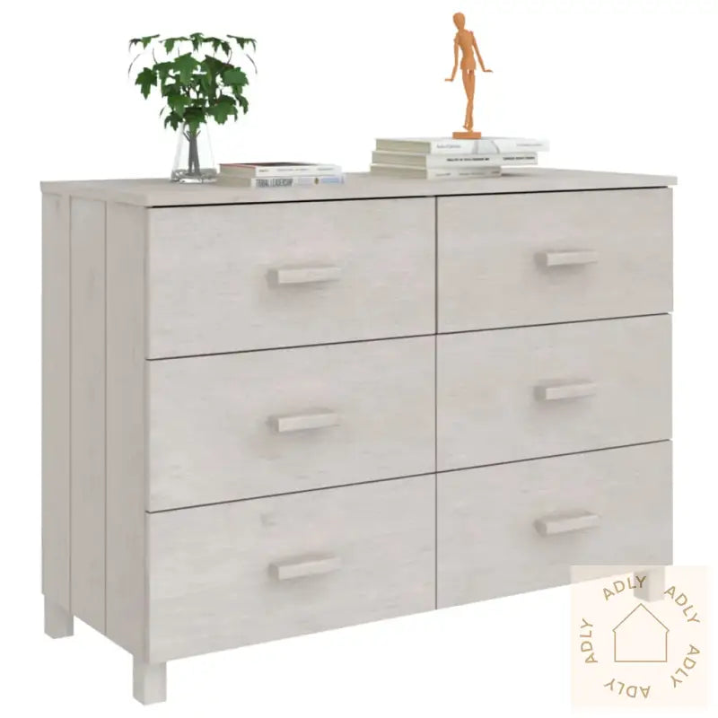 Skjenk Hamar Hvit 113X40X80 Cm Heltre Furu