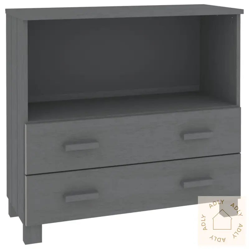 Skjenk Hamar Mørkegrå 85X35X80 Cm Heltre Furu