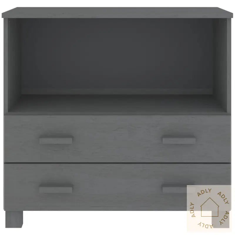 Skjenk Hamar Mørkegrå 85X35X80 Cm Heltre Furu