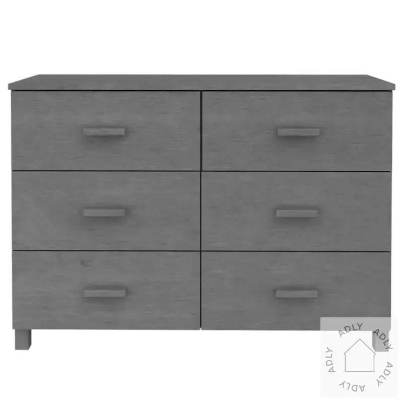 Skjenk Hamar Mørkegrå 113X40X80 Cm Heltre Furu