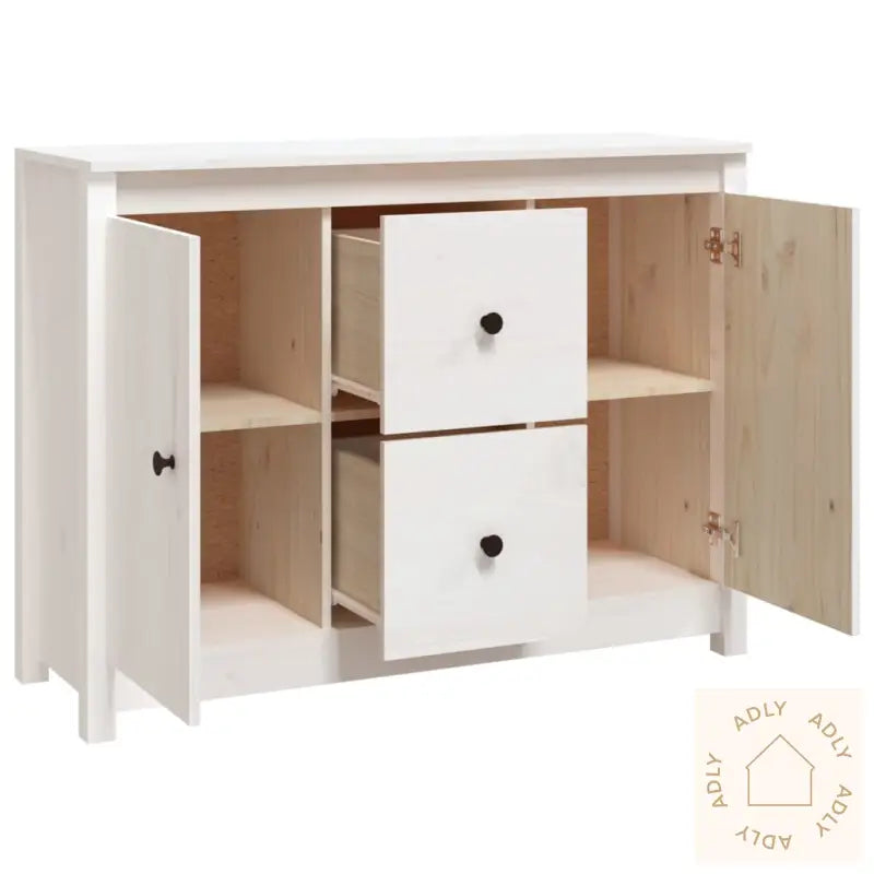 Skjenk Hvit 100X35X74 Cm Heltre Furu