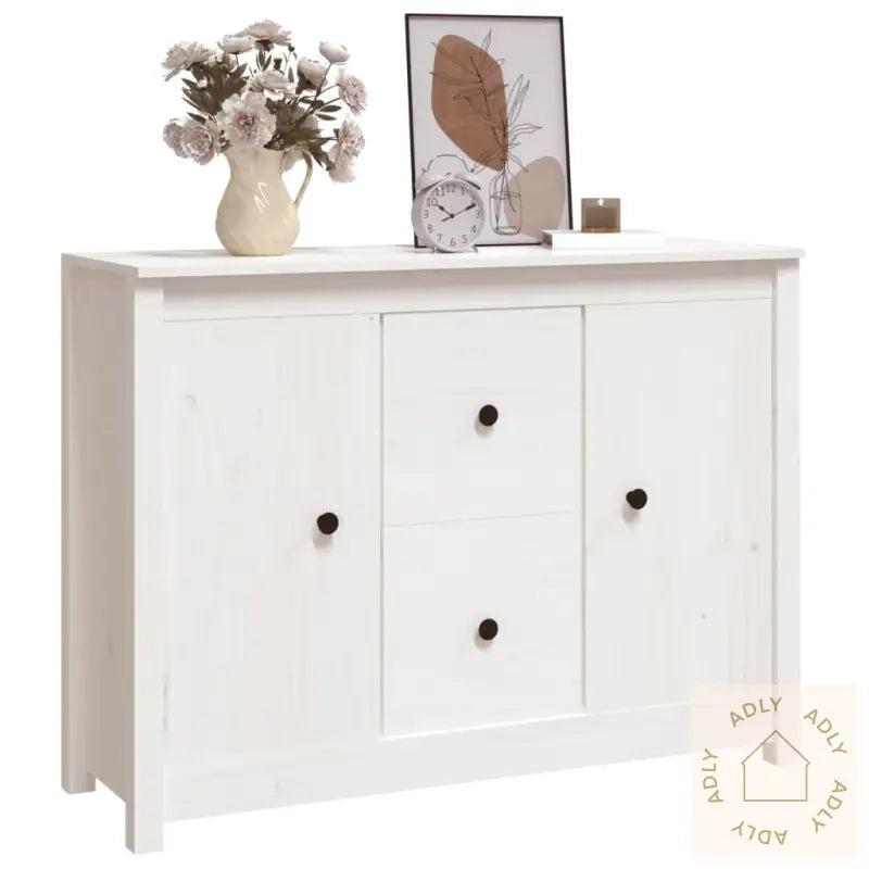 Skjenk Hvit 100X35X74 Cm Heltre Furu