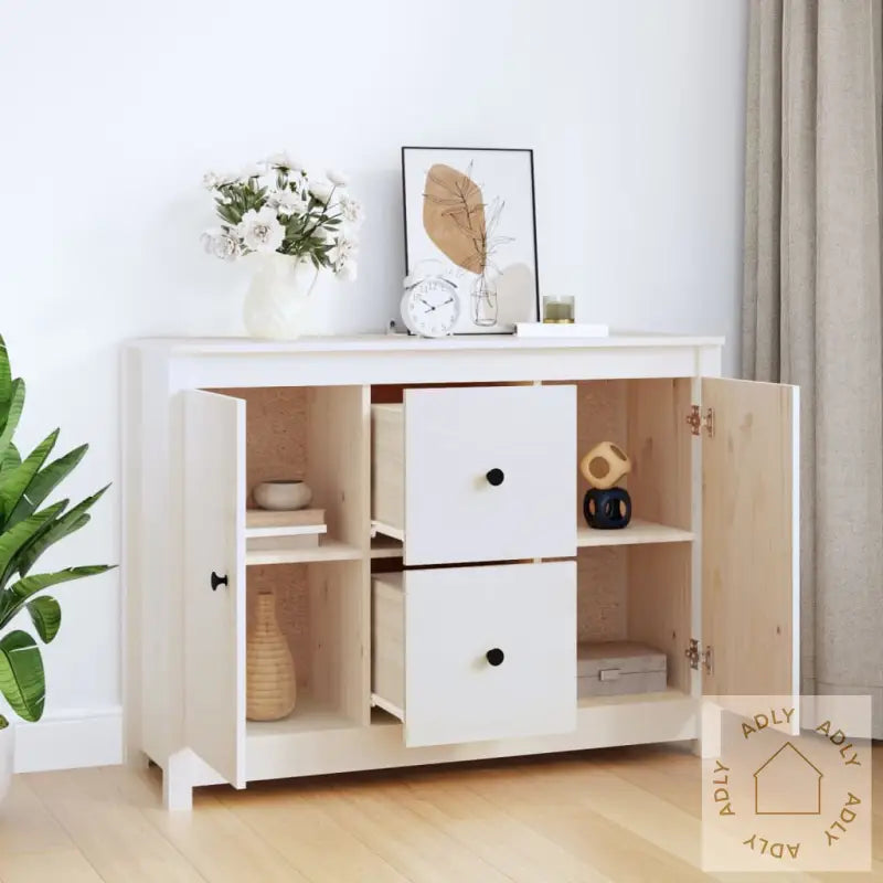 Skjenk Hvit 100X35X74 Cm Heltre Furu