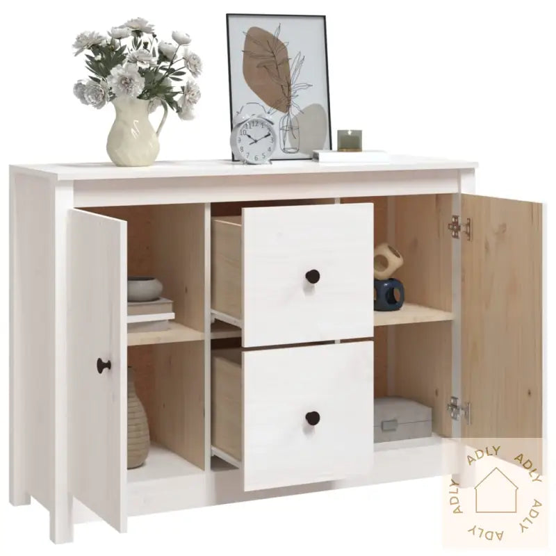 Skjenk Hvit 100X35X74 Cm Heltre Furu